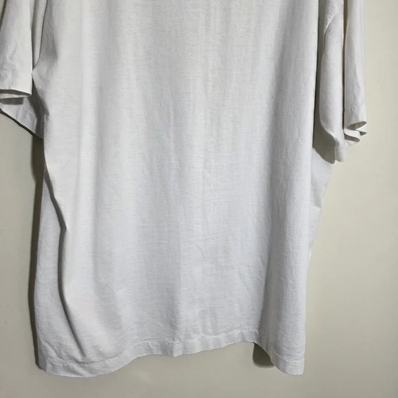 Vintage Hallmark Single Stitch White Tee I Love My Cat Paw Prints Womans Sz XL - Picture 10 of 11